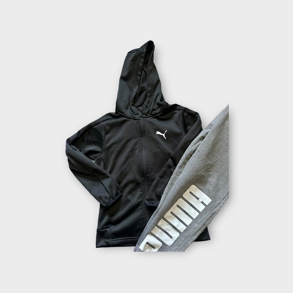 🎉Boys Puma Jogger/long sleeve zip up hoodie set - boys size 7/8. GUC. 🎉 - Picture 4 of 4